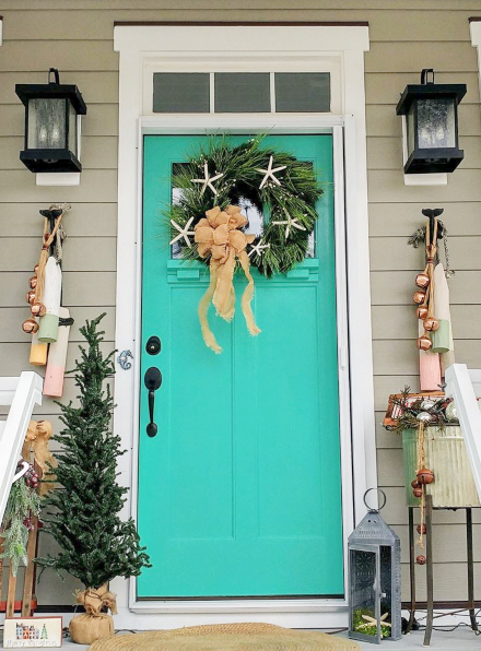 Coastal Christmas Wreaths Door Wreath Ideas