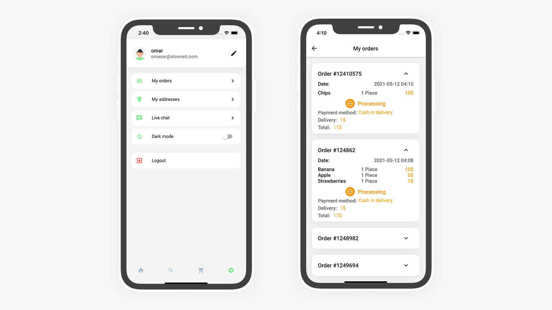 Flutter Grocery: Full Android + iOS eCommerce App (Flutter 2.0 Supported) - 25
