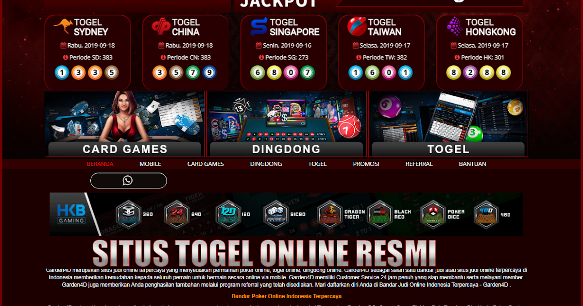 SITUS TOGEL RESMI Situs Resmi GARDEN4D