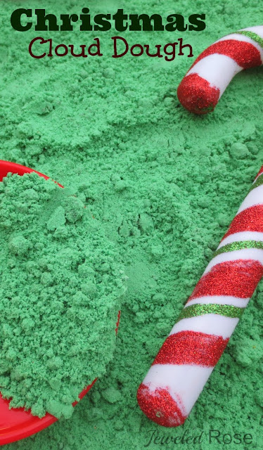 Christmas Cloud Dough Recipe for Play- so fun for kids!
