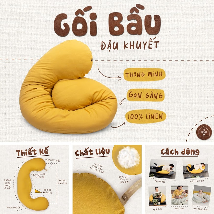 [A159] Ưu điểm gối Bầu Đậu Khuyết - Vì sao Mẹ nên mua?