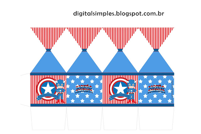 Capitán América Bebé: Cajas para Imprimir Gratis. Capitán América Bebé: Cajas para Imprimir Gratis.