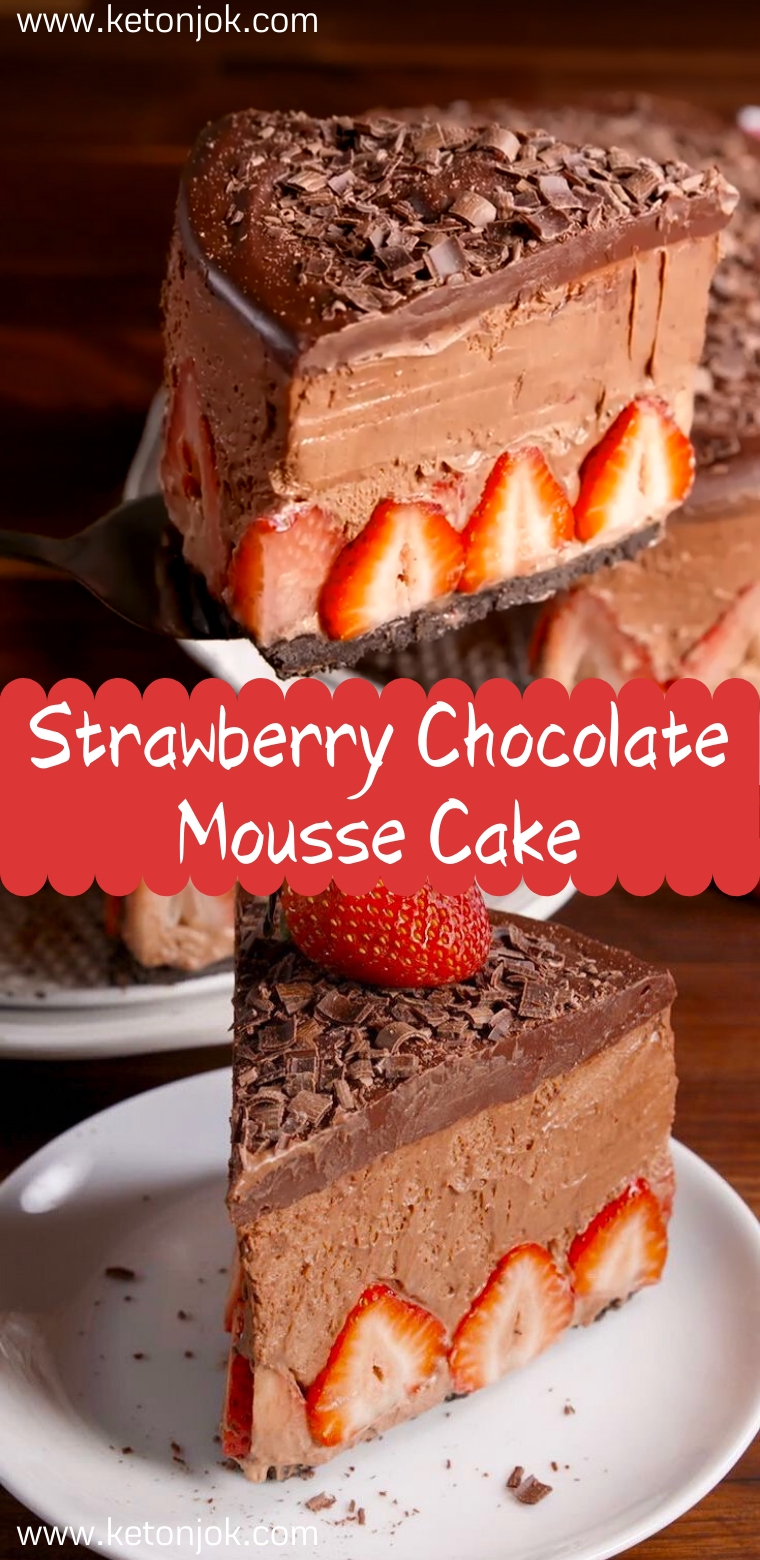 Strawberry Chocolate Mousse Cake Joki's Kitchen