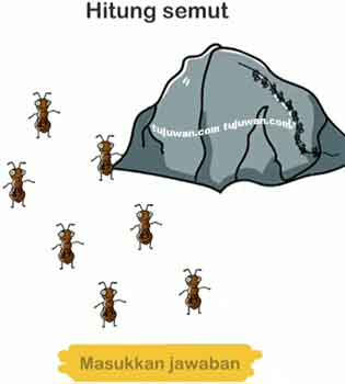 Ini Kunci Jawabannya Hitung Semut Di Brain Out Ada Berapa Semut Jangan Salah Tujuwan Com