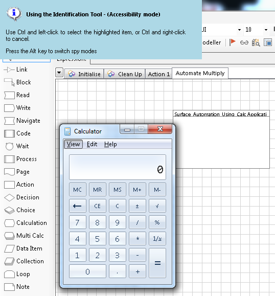 vaibs world: Surface Automation Example with Region Mode in Blue Prism