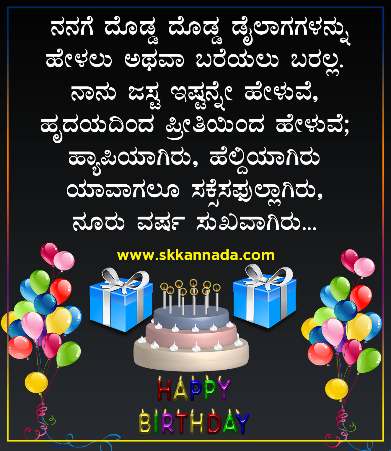 Happy Birthday Wishes in Kannada