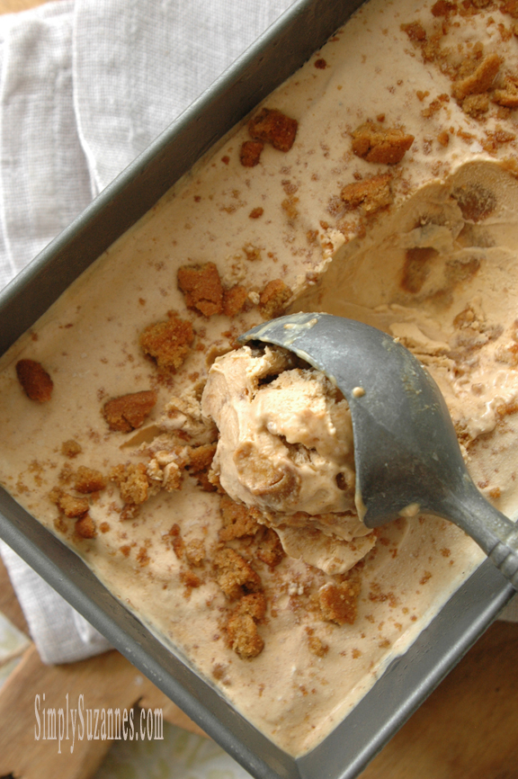 Simply Suzanne's AT HOME nochurn pumpkin & gingersnap ice cream