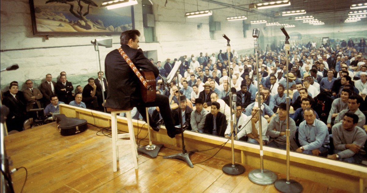 Historical Photos of Johnny Cash's Folsom Prison Concert in 1968
