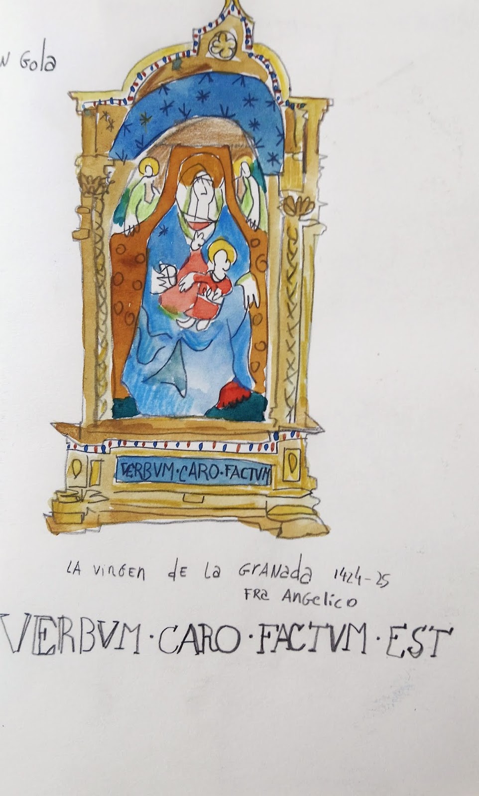 TAMO DE TINTA La virgen de la Granada. Fra Angelico. Museo del Prado