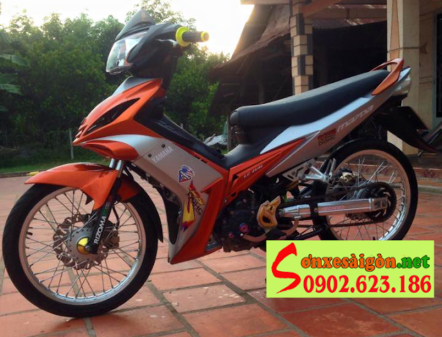 Mẫu sơn xe Exciter 2010 màu cam bạc cực đẹp