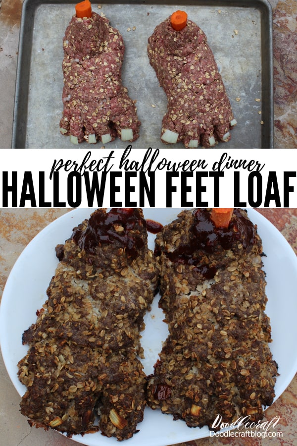 Make Feet Loaf (Meatloaf) for the perfect Spooky Halloween Dinner Recipe