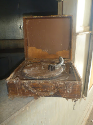 Record player from the recreation room of the White Bay Power Station, photographed by industrial heritage artist Jane Bennett