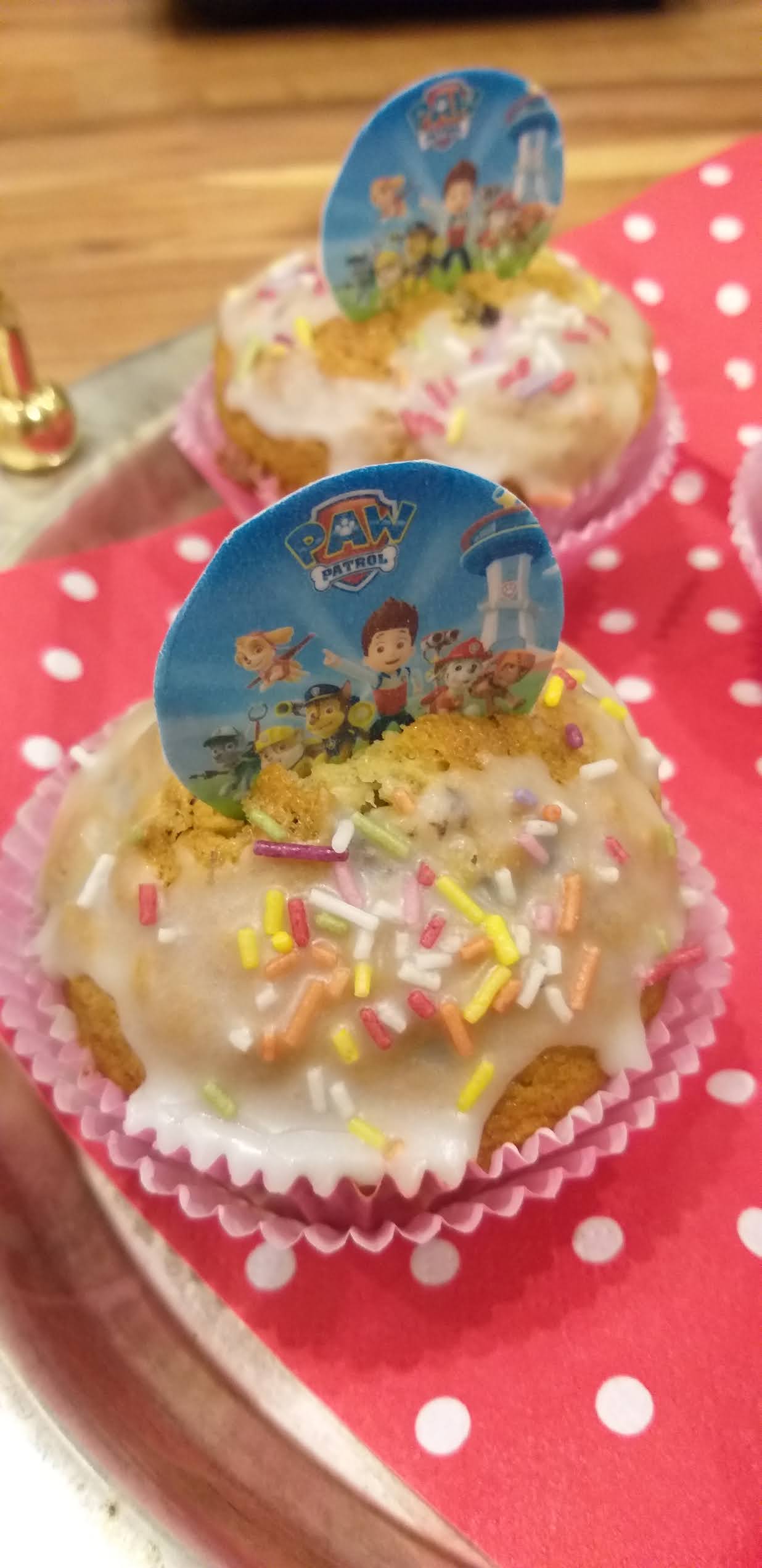 Kindergeburtstag Paw Patrol Muffins (Blaubeere/Banane/Dinkelmehl)
