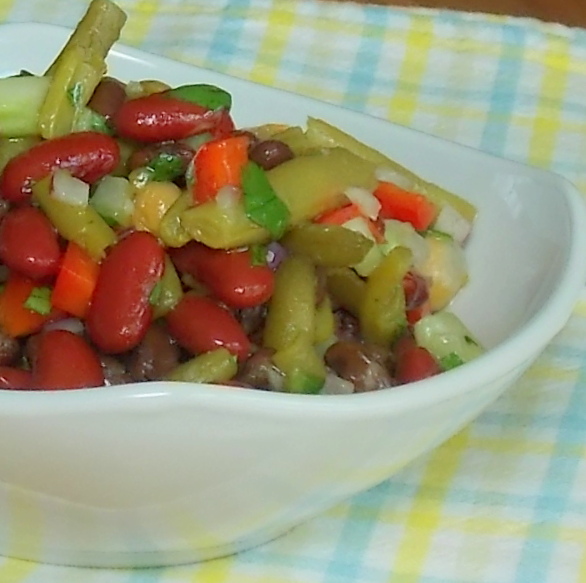 4 Bean Salad with Cilantro Lime Dressing Grumpy's Honeybunch