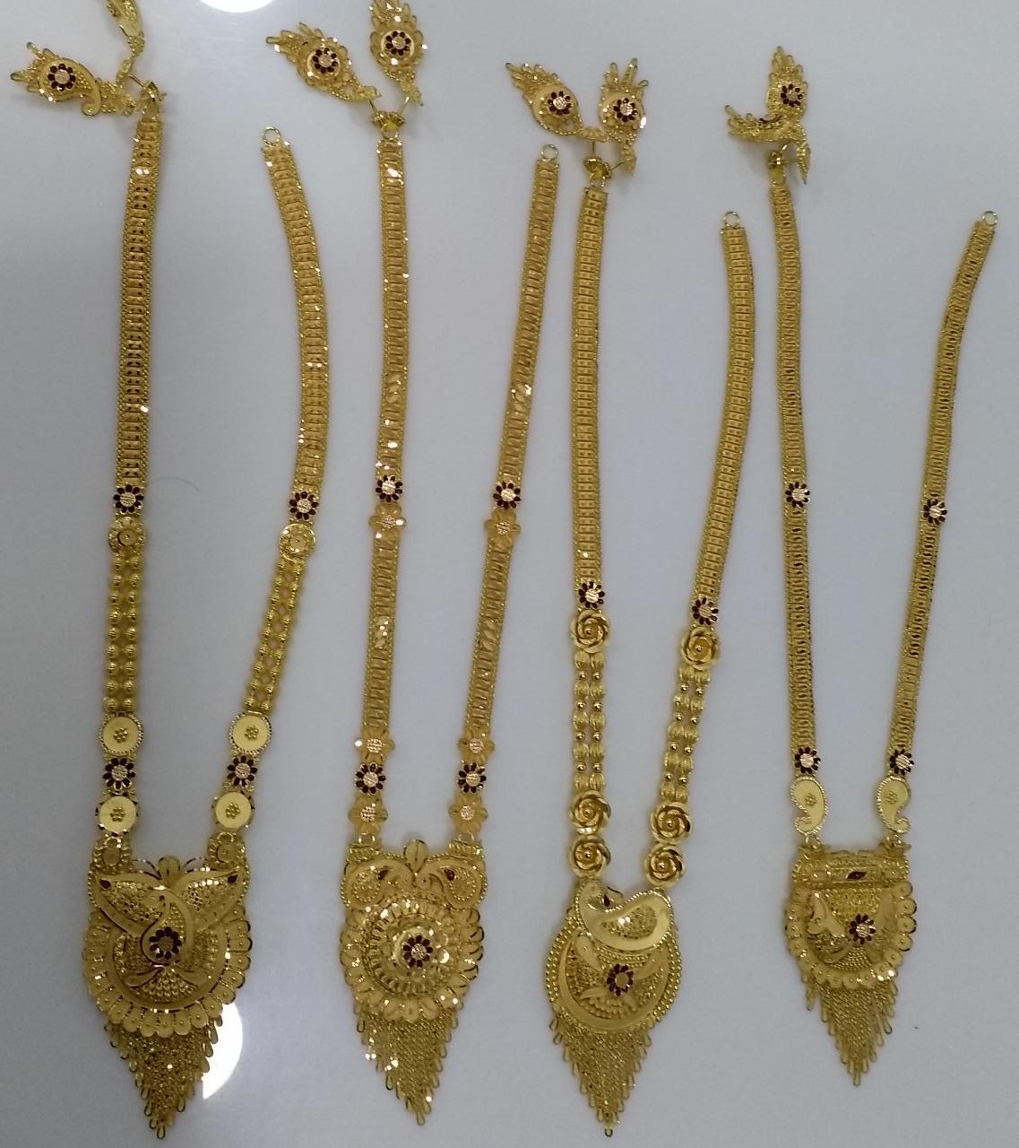 latest gold longset designs, light weight longset designs,Long USET RANIHAAR with Weight | Long Haram Necklace Designs | Long Necklase Sitahaar Uset