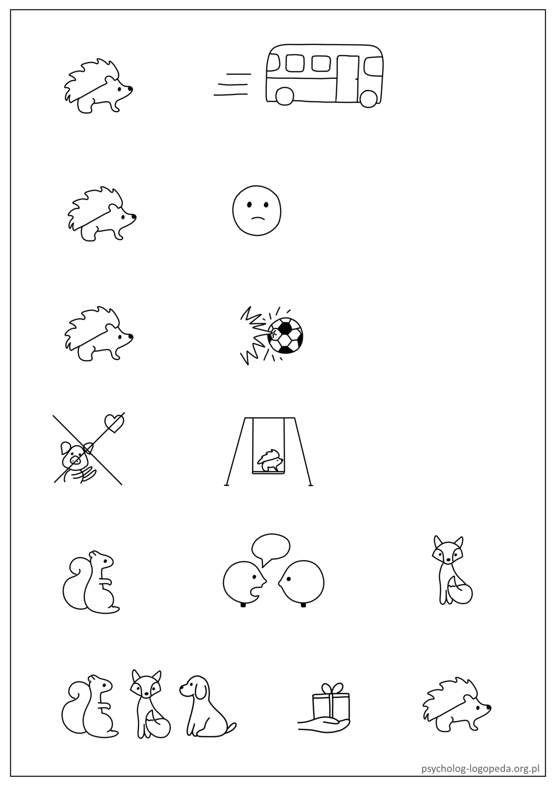 pcs piktogramy zwierzęta darmowe free pictograms animals