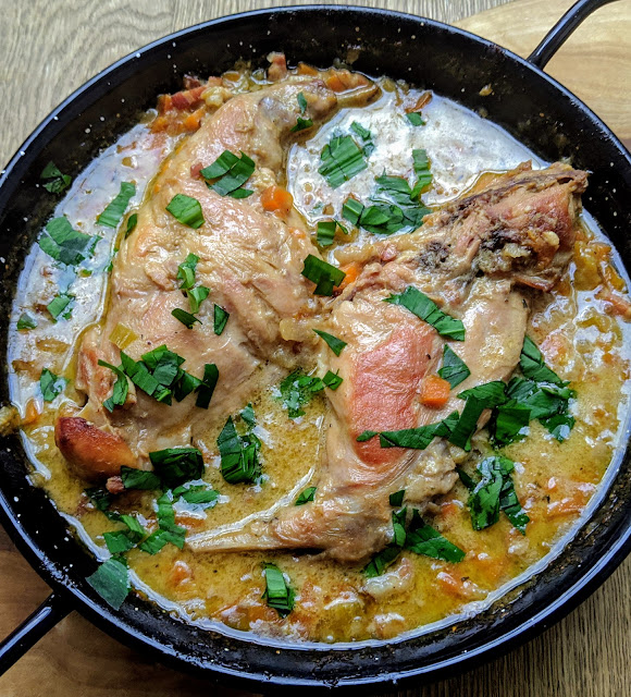 Slow cooked rabbit with Dijon mustard and cider Kitchen Exile