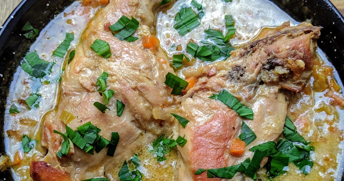 Slow cooked rabbit with Dijon mustard and cider Kitchen Exile