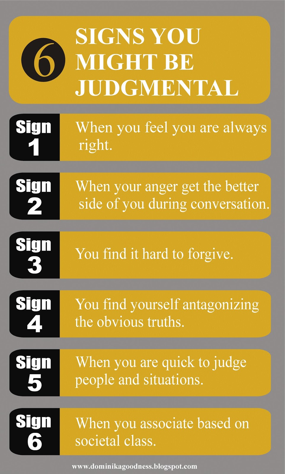 Are you seeing the mote in the other fellow's eyes? 6 signs you