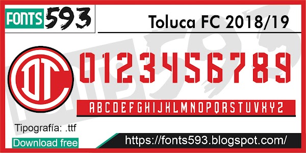 Tipografía Toluca Under 2018/2019 Free Download Tipografía Toluca Under 2018/2019 Free Download