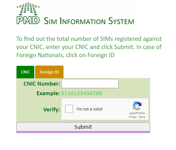 To find out the total number of SIMs registered against