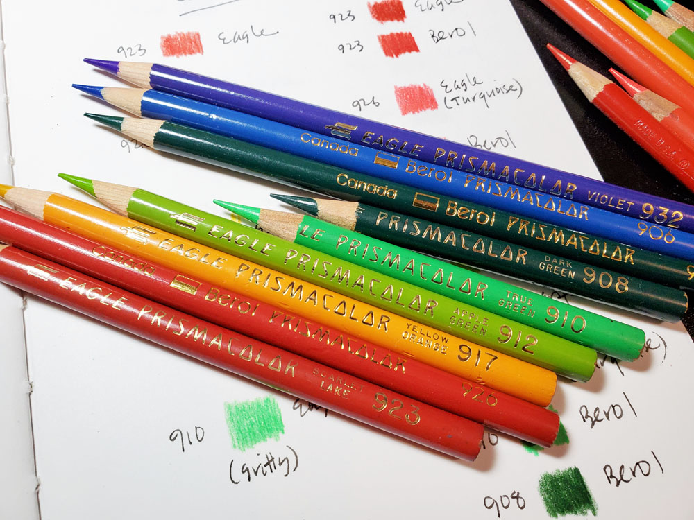 Fueled by Clouds & Coffee: Vintage Colored Pencils: Canada- and USA-made  Prismacolors