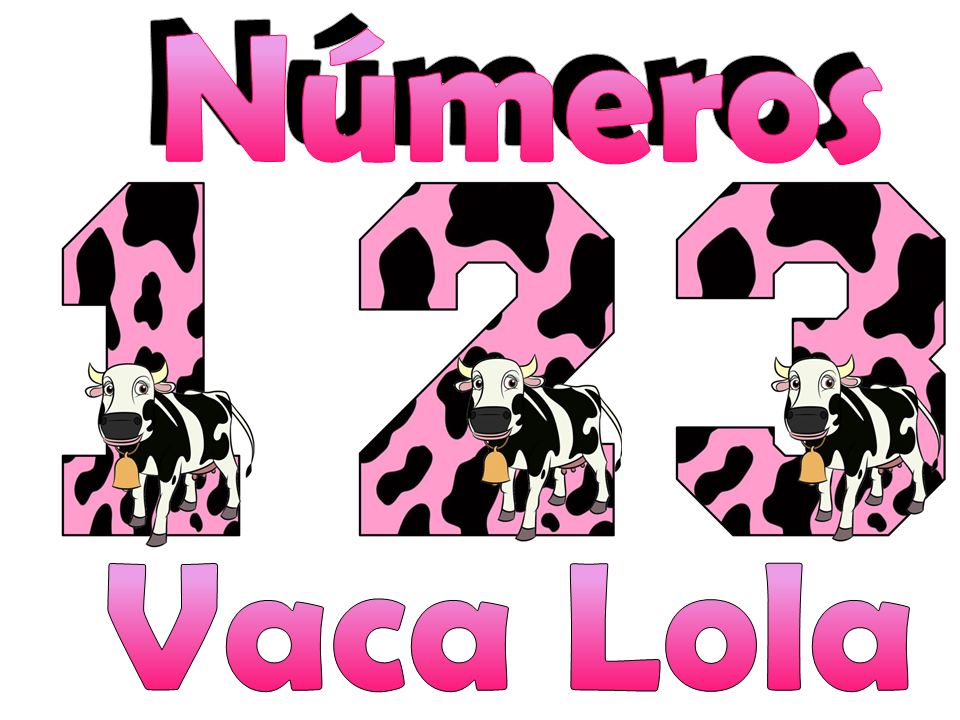 Kits imprimibles gratis Números de vaca Lola