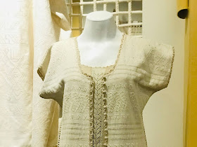 blusa de mujer brocado, bordado, algodón