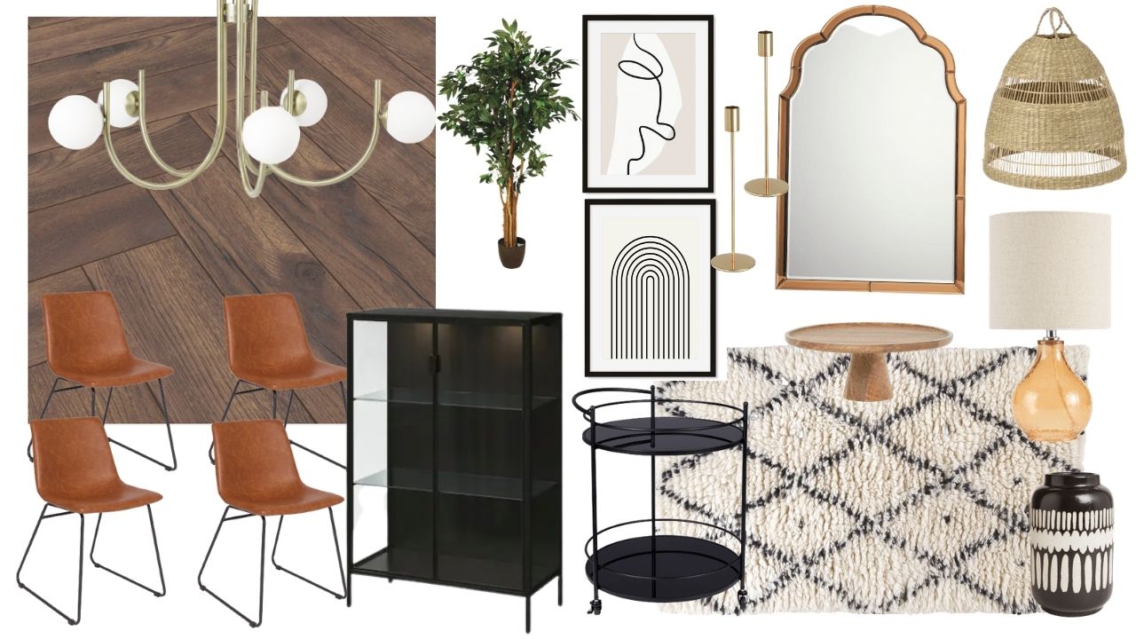 Budget interior updates for your dining room from repainting, adding accessories and decorating a dining space on a tight budget. Interior inspiration
