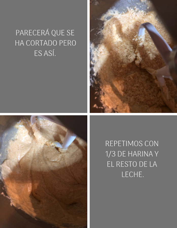 Preparación Bundt cake de cereales con miel