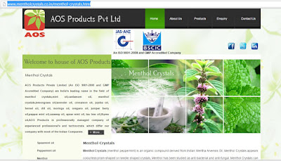 aos product Menthol Crytal