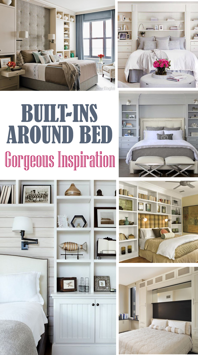Built Ins Around Bed Inspiration, Around Bed Storage