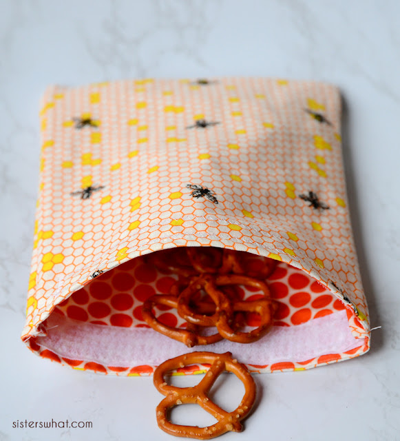 sewing reusable snack bags