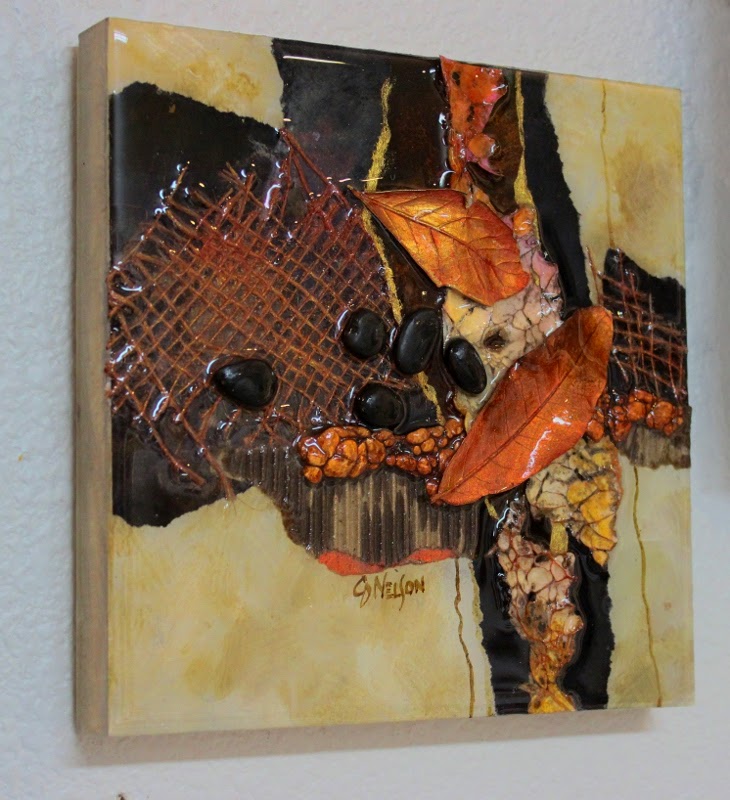 CAROL NELSON FINE ART BLOG Mixed Media Abstract Painting, "Copper