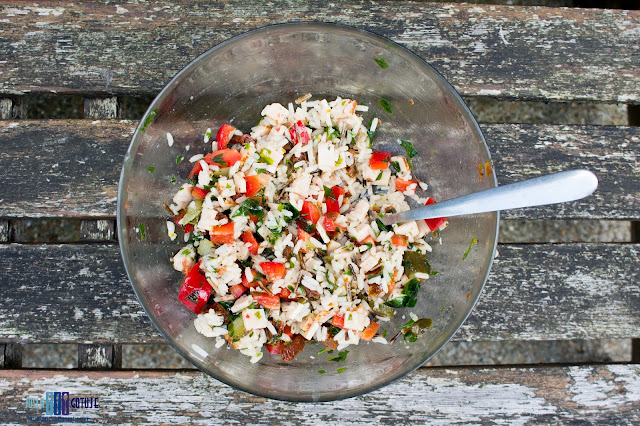 Sałatka z ryżem, sałatka z wędliną, rice salad, healthy salad, lunch salad Sałatka z ryżem, sałatka z wędliną, rice salad, healthy salad, lunch salad