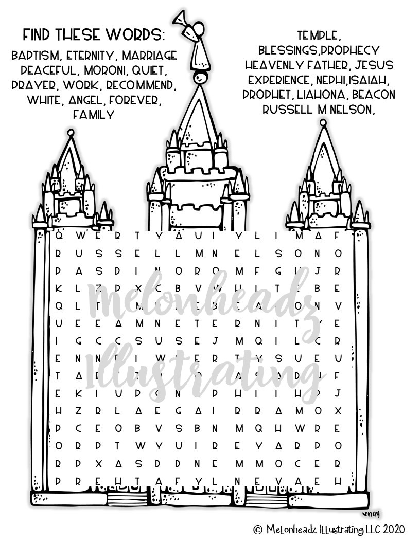 FREE Temple Crossword Puzzle Printable Melonheadz Illustrating FREE Temple Crossword Puzzle Printable Melonheadz Illustrating