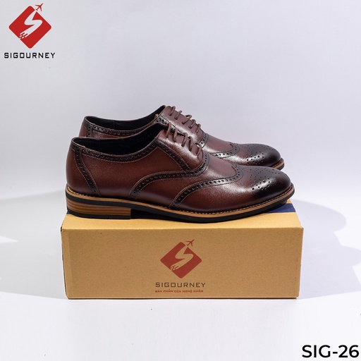 GIÀY OXFORD NAM HỌA TIẾT BROGUES SIG-26