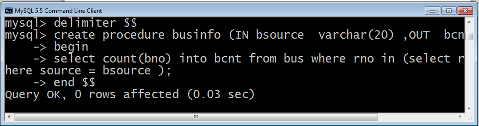 LearnCS: Stored Procedures in mysql