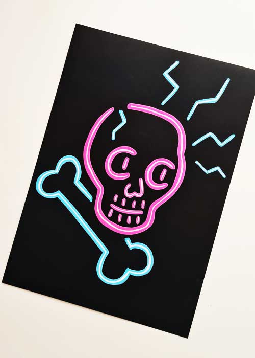posca markers drawing on black paper｜TikTok Search