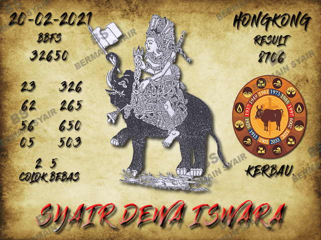 Syair hk 20 Februari 2021 Result Pengeluaran Togel Hongkong Singapura