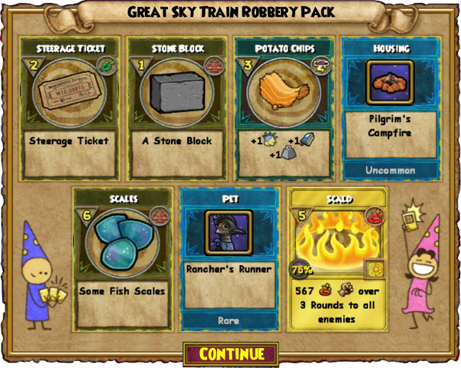 Wizard101 Great Sky Train Robbery Pack