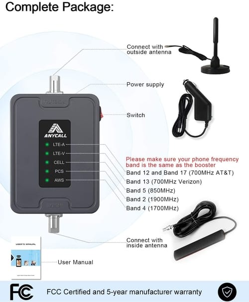 Review ANYCALL A Cell Phone Signal Booster for Car