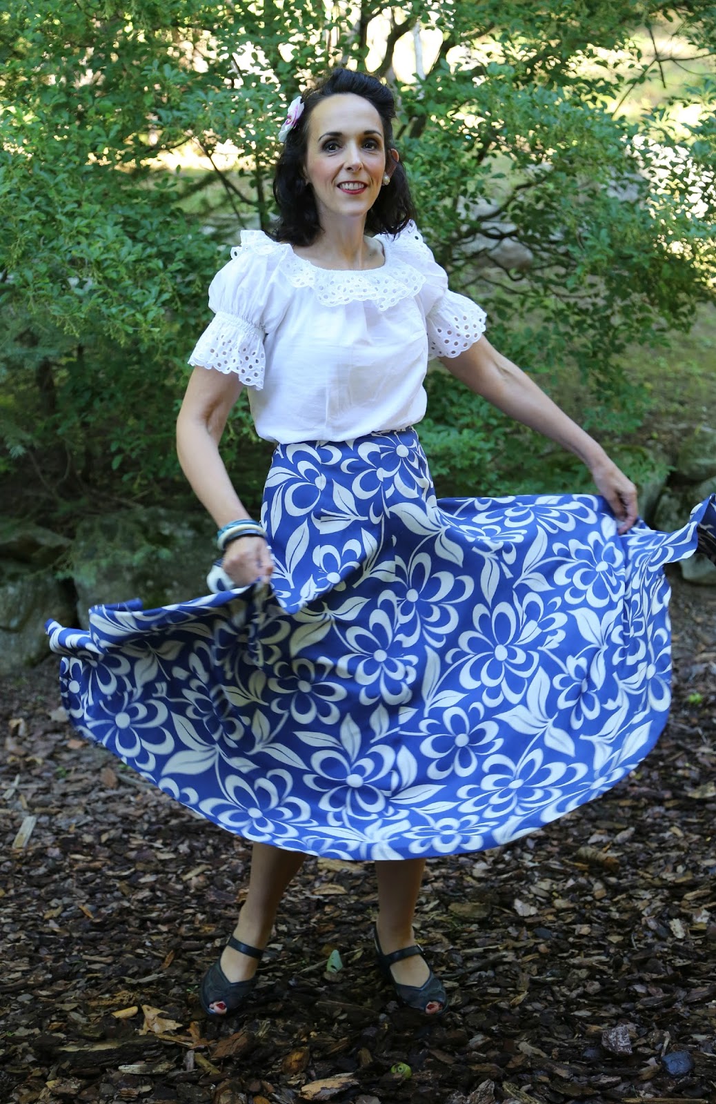 Dividing Vintage Moments Peasant Blouse and a Skirt, Vintage Style
