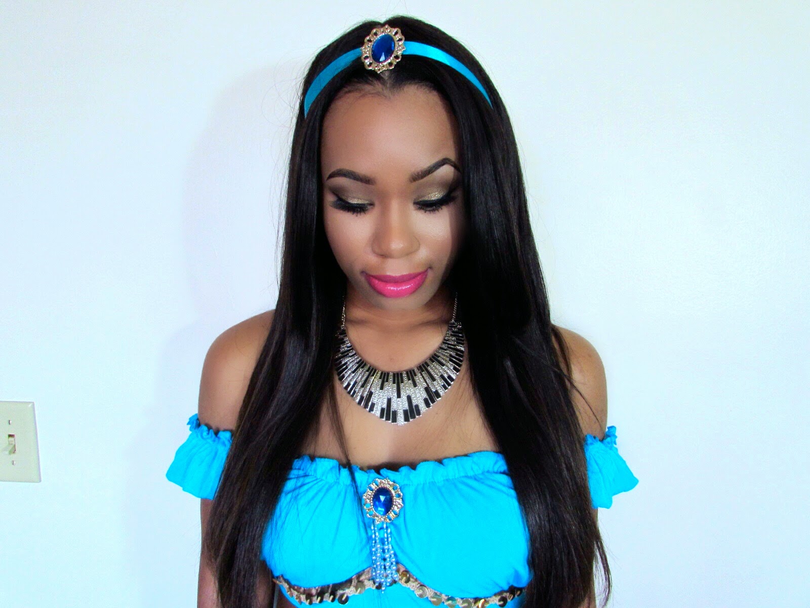 Beauty By Genecia Princess Jasmine Halloween Tutorial Hair Makeup And Costume Completed Look