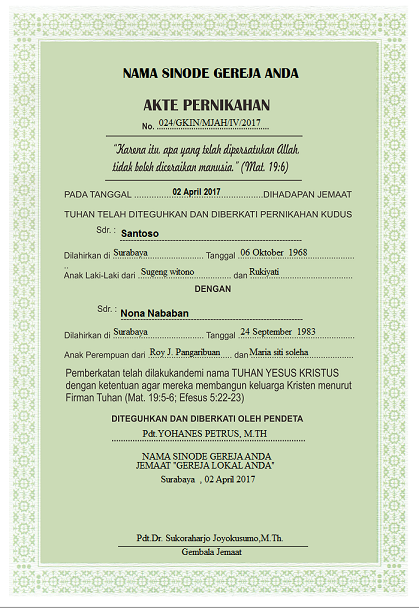 Program Database Gereja