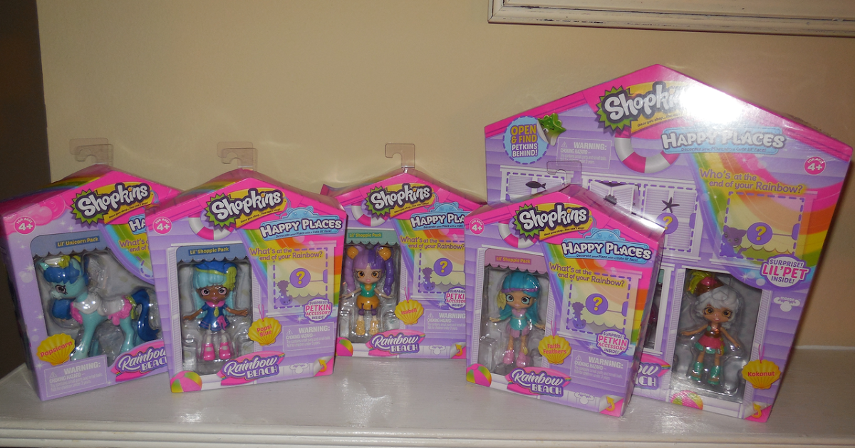shopkins happy places rainbow beach house playset