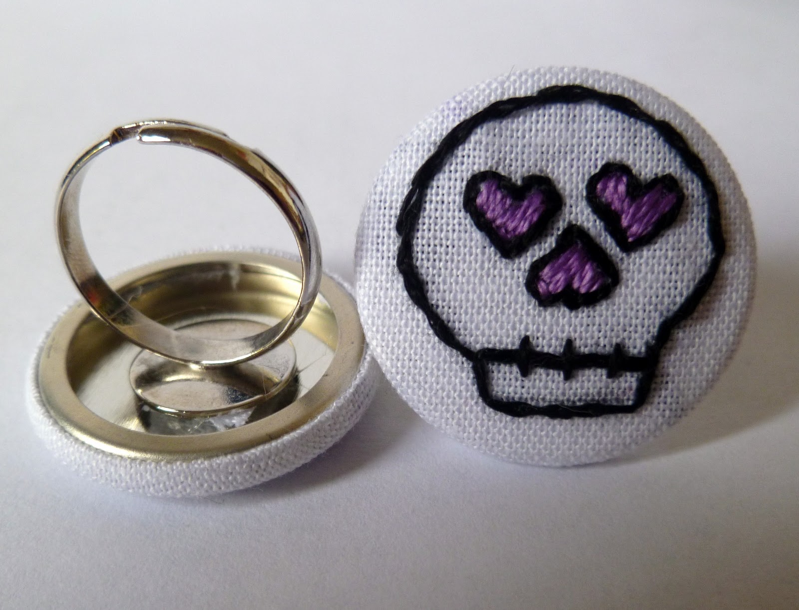 Hand embroidered rings