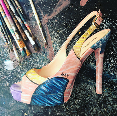 scarpe dipinte a mano