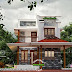 1714 sq-ft 3 bedroom mixed roof house plan