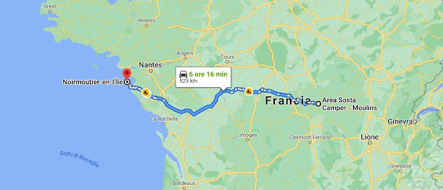 Percorso da Molins all'Isola di Noirmoutier en Ile